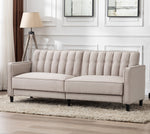 Noah Beige Fabric Tufted Sofa Bed