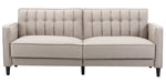 Noah Beige Fabric Tufted Sofa Bed