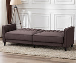 Noah Chocolate Fabric Tufted Sofa Bed