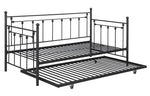 Nocus Gunmetal Metal Twin Daybed with Trundle