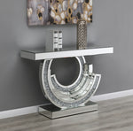 Noelle Mirrored Multi-Dimensional Design Console Table