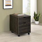 Noorvik Dark Oak Wood File Cabinet