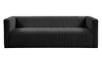 Norah Modern Black Velvet Sofa (Oversized)