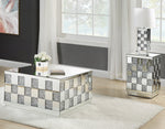 Noralie Chess Design Mirrored Coffee Table