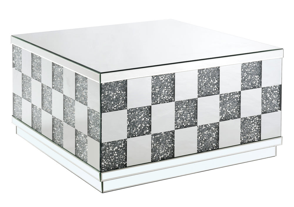 Noralie Chess Design Mirrored Coffee Table