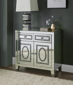 Noralie Mirrored 2-Drawer Accent Cabinet