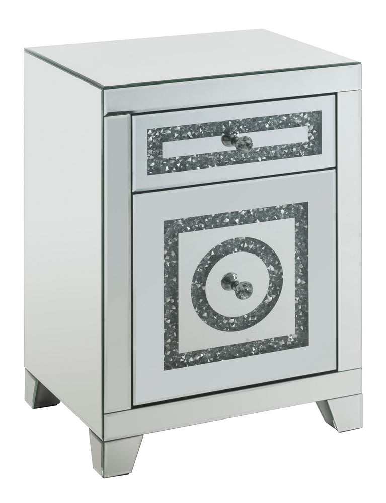 Noralie Mirrored Accent Table with Drawer