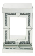 Noralie Mirrored Accent Table with Faux Diamonds