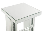 Noralie Mirrored Accent Table with Faux Diamonds