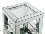 Noralie Mirrored/Clear Glass 2-Drawer Accent Table