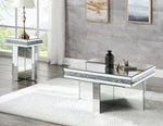 Noralie Mirrored End Table with Faux Diamonds