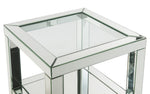 Noralie Mirrored End Table with Drawer & Shelf