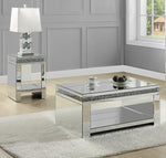 Noralie Mirrored End Table with Shelf