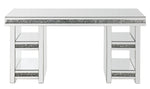 Noralie Mirrored Writing Desk with Shelves