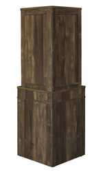 Novah Rustic Oak Wood Corner Bar Cabinet