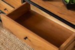 Nylah Natural Wood/Black Metal Storage Shelving