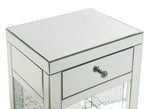 Nysa Mirrored Accent Table with Drawer & Shelf