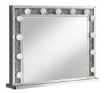 Odette Table Mirror with Silver Crystals Frame