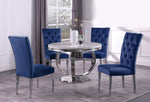 Olamide 2 Blue Velvet Side Chairs