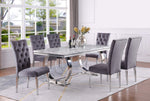 Olamide 2 Grey Velvet Side Chairs