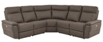 Olympia 5-Pc Raisin Leather Power Recliner Sectional