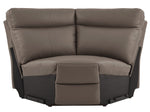 Olympia 5-Pc Raisin Leather Power Recliner Sectional