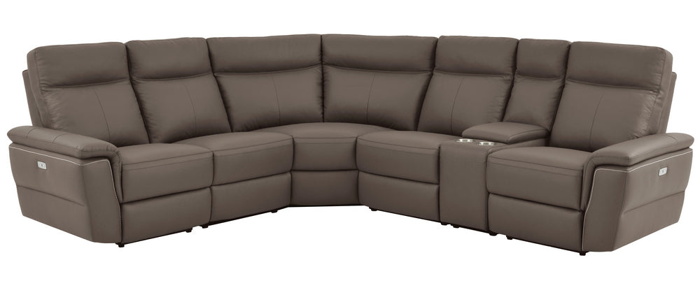 Olympia 6Pc Raisin Power Recliner Sectional Sofa