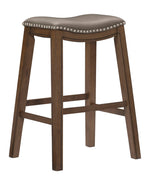 Ordway Brown Faux Leather/Wood Pub Stool