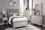 Ortrun Grey Wood 5-Drawer Chest