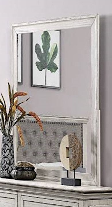 Ortrun Grey Wood Frame Dresser Mirror