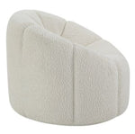 Osmash White Teddy Sherpa Tufted Chair