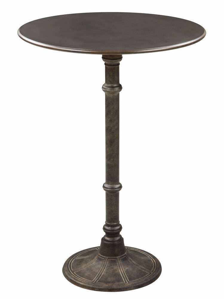 Oswego Dark Russet/Antique Bronze Round Bar Table