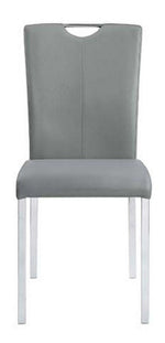 Pagan 2 Gray PU Leather/Metal Side Chairs