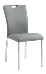 Pagan 2 Gray PU Leather/Metal Side Chairs