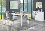 Pagan White High Gloss Wood Dining Table