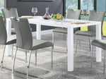 Pagan White High Gloss Wood Dining Table