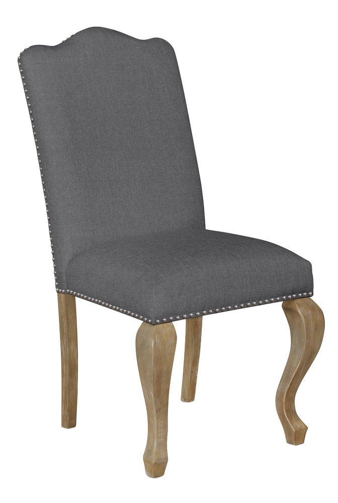 Paget 2 Gray Fabric/Rustic Oak Side Chairs