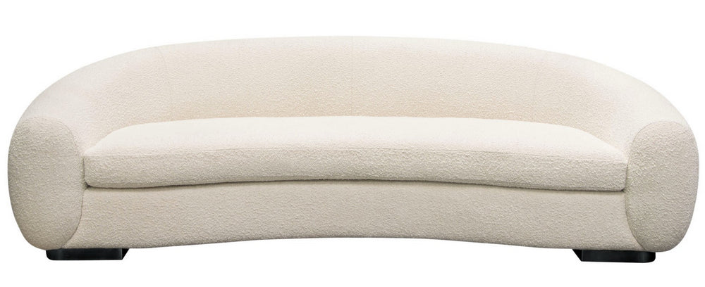 Pascal Bone Boucle Textured Fabric Sofa (Oversized)