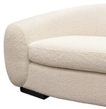 Pascal Bone Boucle Textured Fabric Sofa (Oversized)