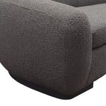 Pascal Charcoal Textured Fabric Sofa (Oversized)