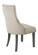 Paula 2 Beige Linen/Wood Side Chairs