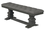 Paula 7-Pc Gray Wood/Linen Dining Table Set