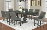 Paula 9-Pc Gray Counter Height Table Set