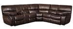 Pecos 3-Pc Dark Brown Manual Recliner Sectional Sofa