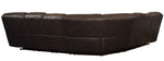 Pecos 4-Pc Dark Brown Manual Recliner Sectional Sofa