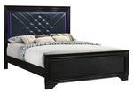 Penelope 5-Pc Midnight Star/Black Wood Cal King Bedroom Set