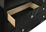 Penelope Black Wood 6-Drawer Dresser