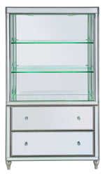 Persis Mirrored 2-Drawer Display Shelf with LED