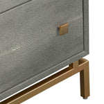 Pesce Grey Shagreen Wood 6-Drawer Dresser