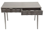 Petra Smoke Grey Mango Wood 2-Drawer Writing Desk